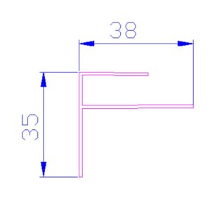 Black Soffit Board-F Section Trim-Smooth Black Finish-5m