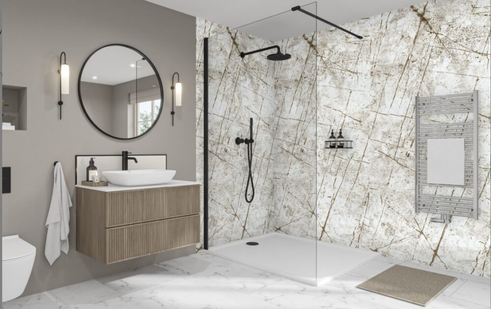 Vienna White 100% Waterproof Wetwall Panels - Image 3