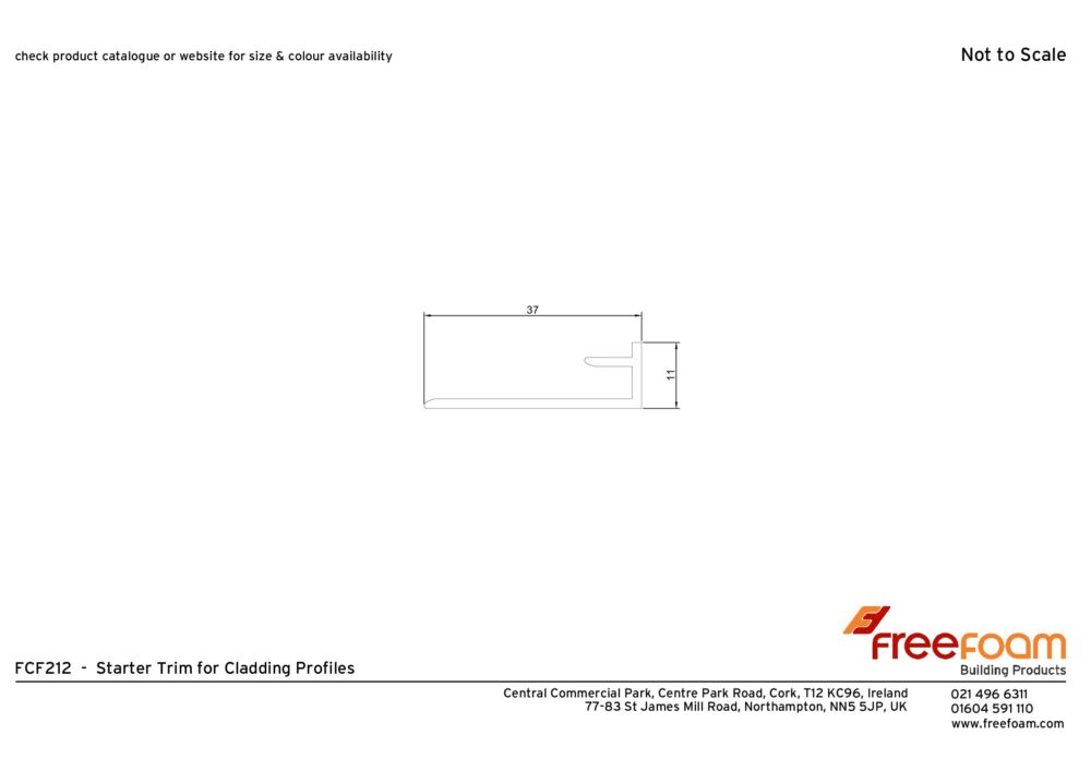 White Cladding Starter Trim - Image 2