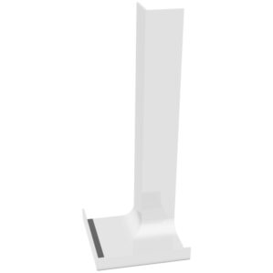 Plastic Skirting Board Cover Over Square Edge White - Internal Corner