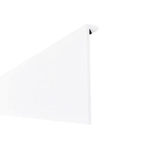 Plastic Skirting Board Cover Over Square Edge White-175mm